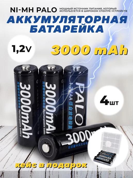 Radistone | Аккумуляторные батарейки Palo 1.2V 3000mAh 4шт + кейс