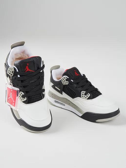 Кроссовки Air Jordan 4 retro Зимние с мехом