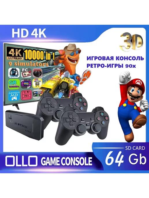 OLLOSTORE | Беспроводная игровая консоль с 10 000 играми 90-х