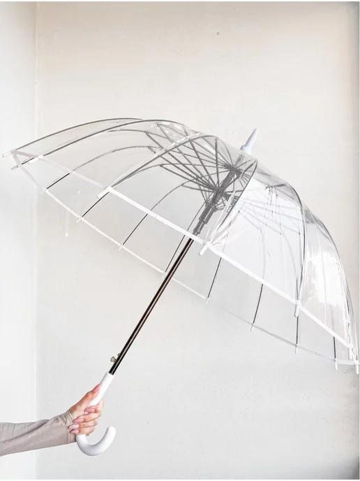 UmbrellasGoods | Прозрачный зонт, зонт трость, зонт 16 спиц