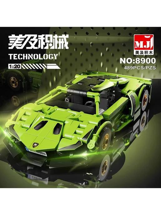 Конструктор Technic Техник спорткар Lamborghini зеленая 489д