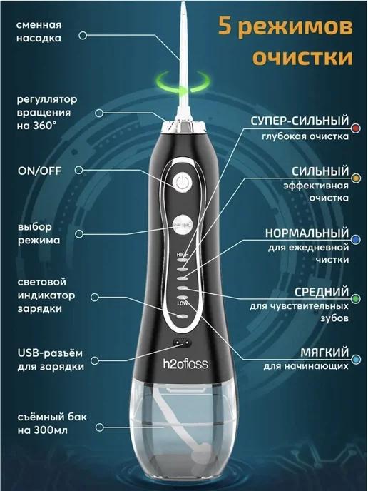 Ирригатор портативный 8 насадок