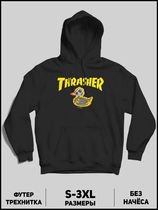 Худи с капюшоном, с принтом в стиле thrasher