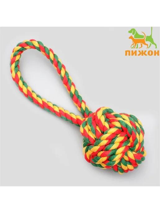 Игрушка канатная "Мяч с петлей", до 65 гр, микс цветов