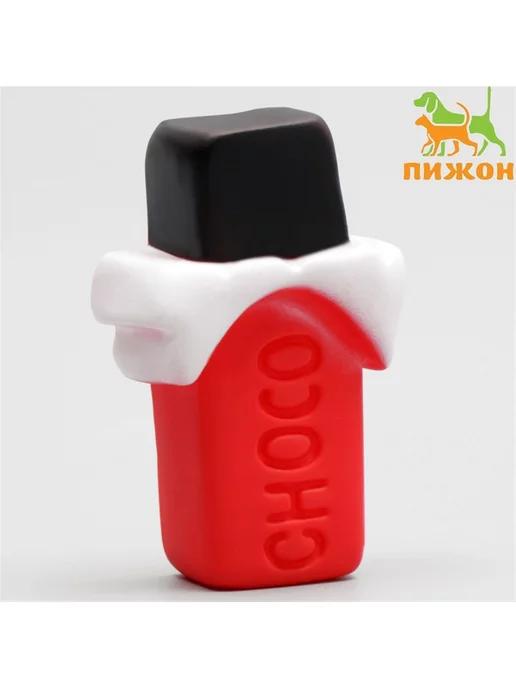 Игрушка пищащая "Choco" для собак, 8x5 см, микс цветов