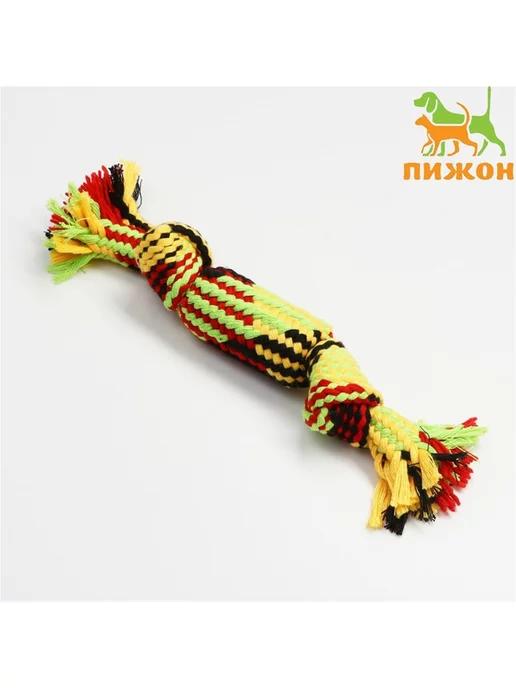 Игрушка канатная с пищалкой внутри, до 25 см, микс цветов