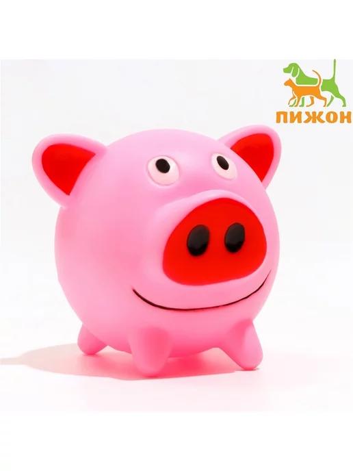 Игрушка пищащая "Свинюшка" для собак, 11,4x10x10 см