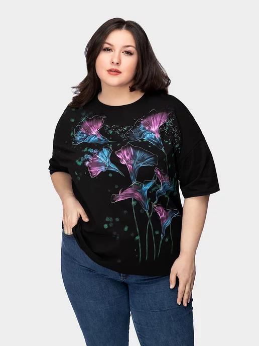 Футболка PLUS Size с принтом