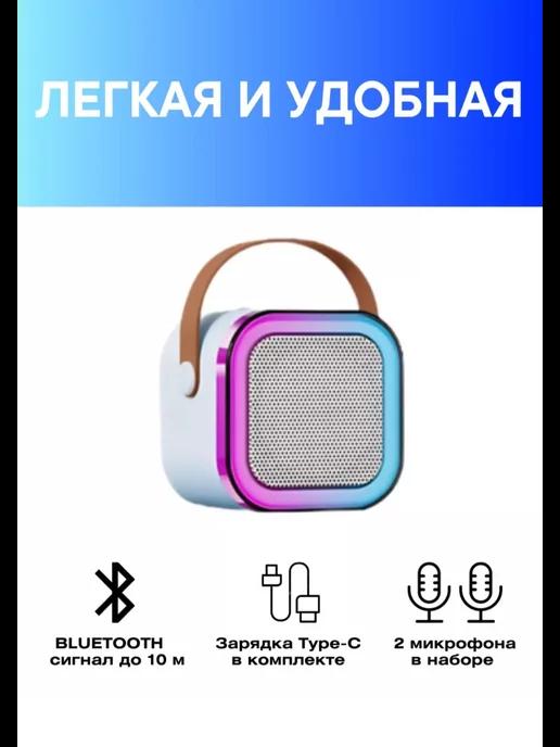 Fedy-shop | Портативная музыкальная колонка караоке с подсветкой