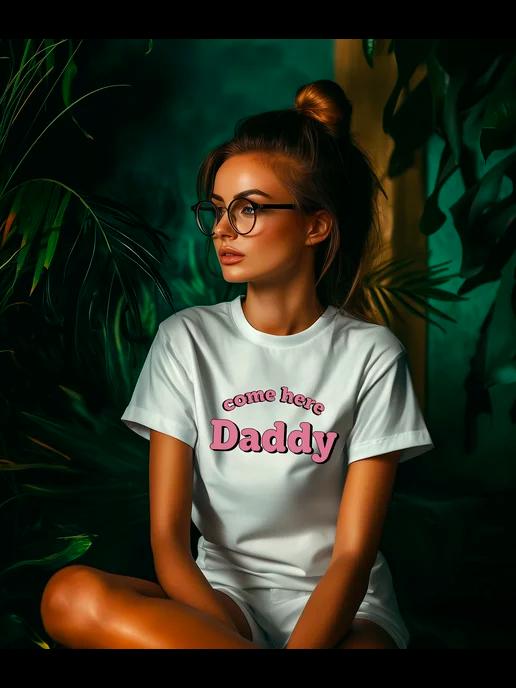 PrintCult | Футболка женская с принтом come here daddy