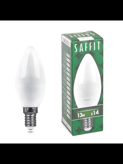 Saffit | Лампа светодиодная, 13W 230V E14 4000K C37, SBC3713