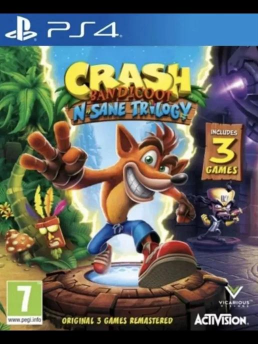 Игра Crash Bandicoot Trilogy для Sony Playstation PS4 PS5