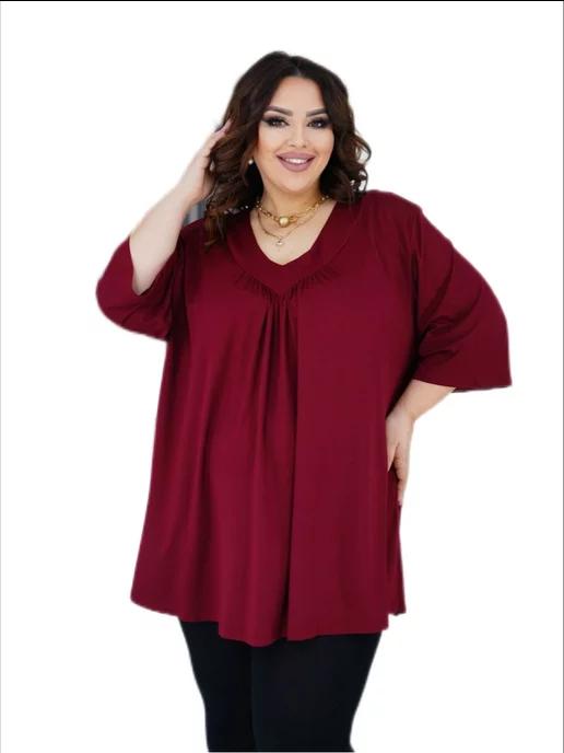 Туника удлиненная большого размера plus size в офис