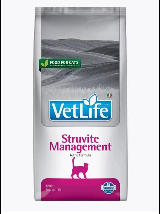 Vet Life Struvite Management корм для кошек сухой, 5 кг