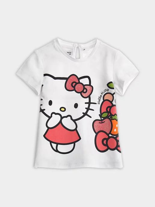 Футболка трикотажная с принтом Hello Kitty