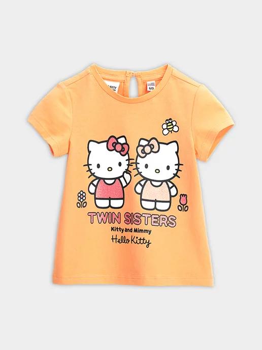 Футболка трикотажная с принтом Hello Kitty