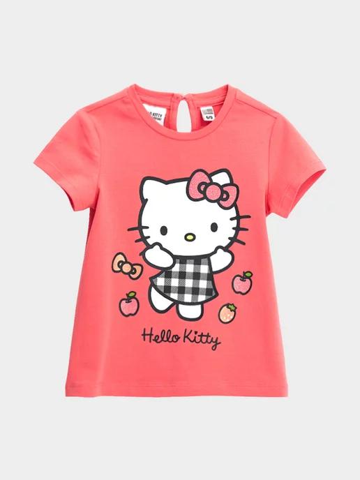 Футболка трикотажная с принтом Hello Kitty