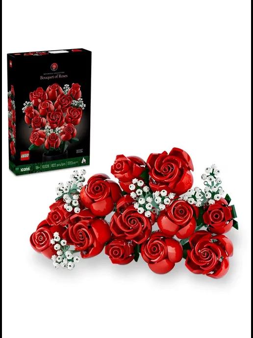 Конструктор Icons Bouquet of Roses Букет роз 822 дет