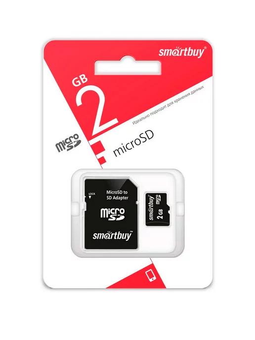 Карта памяти SB2GBSD-01 MICROSD 2GB+адаптер