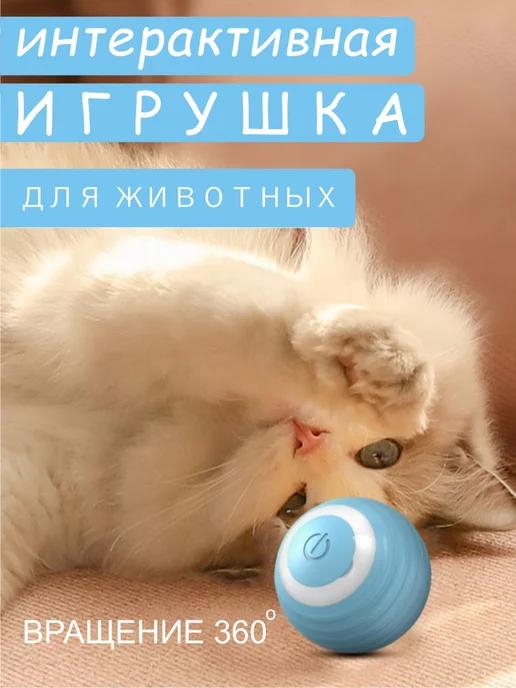 Игрушка для кошек и собак мячик интерактивный