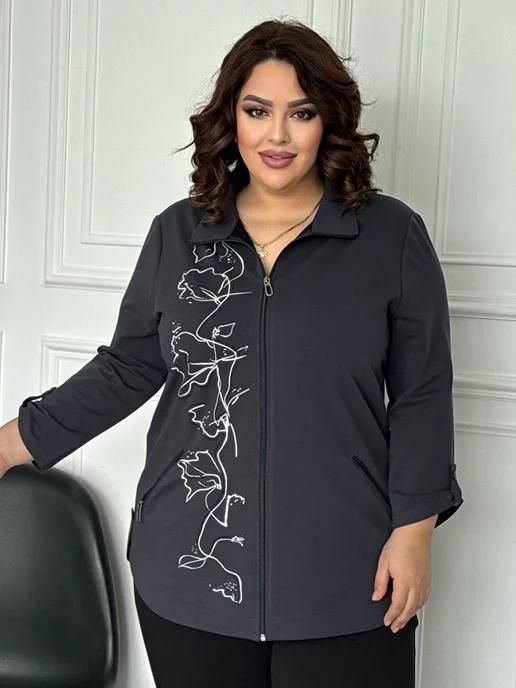 Туника удлиненная plus size