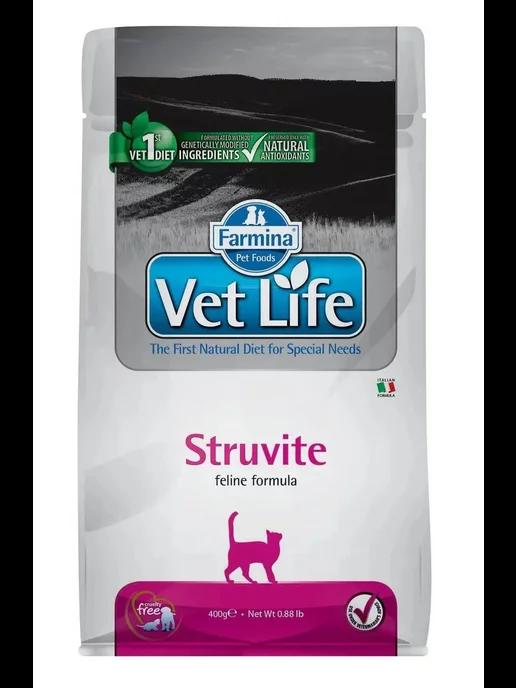 Vet life Struvite для кошек при МКБ струвитного типа 400г