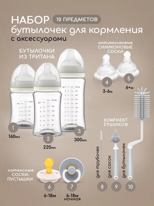 Набор бутылочек для кормления новорожденных