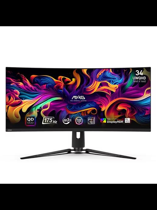 34.18" Монитор MAG 341CQP, QD-OLED, 3440x1440, 175Hz, черный