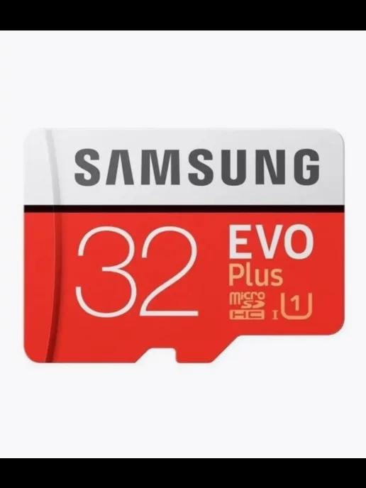 Карта памяти Samsung EVO Plus Micro SD 32 ГБ class 10