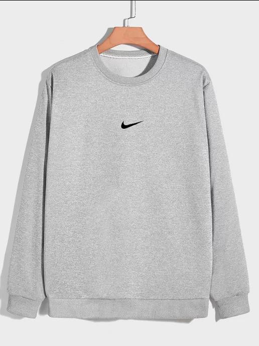 MAFISHKA | Базовый свитшот oversize унисекс вышивка nike кофта толстов