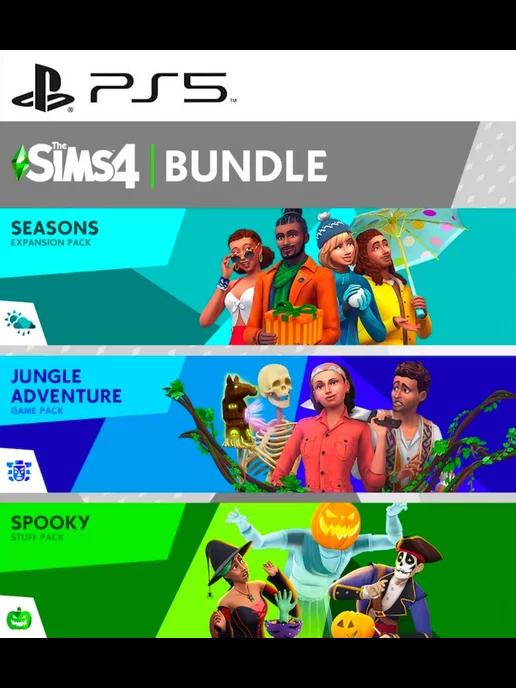 The Sims 4 Seasons, Jungle Adventure, Spooky Stuff PS4 PS5