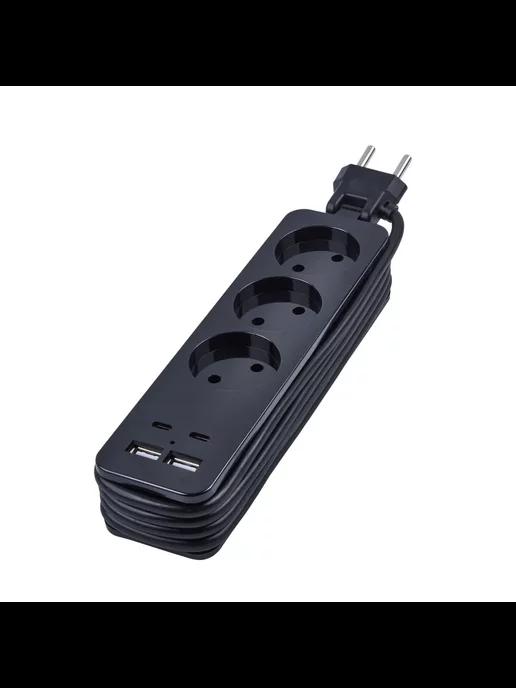 Удлинитель сетевой фильтр 4USB 1,8м