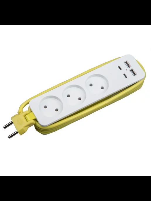 Удлинитель сетевой фильтр 2USB+2Type C 1,8м