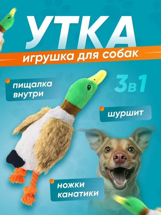 Игрушка для собак с пищалкой интерактивная