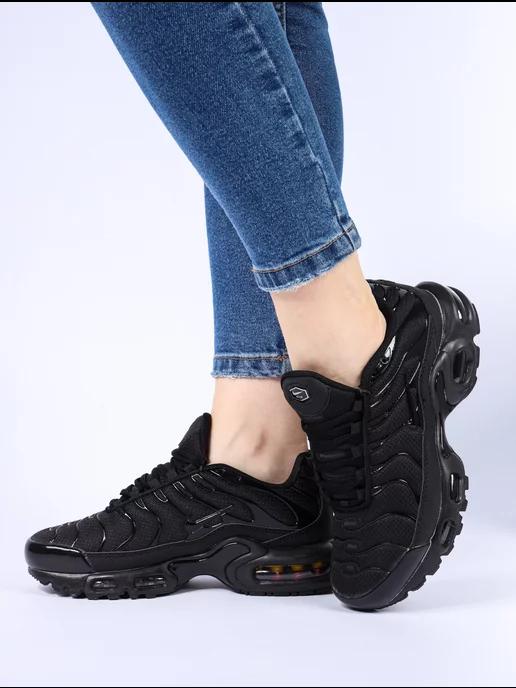 Кроссовки Nike Air Max Plus GS 'Triple Black', черный