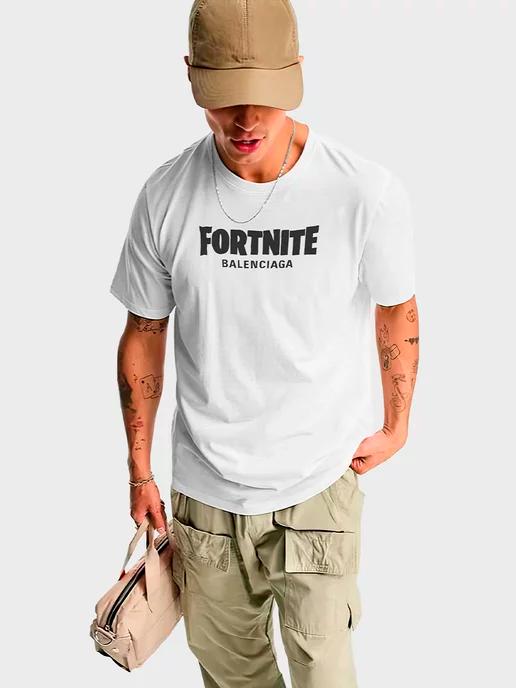 Футболка оверсайз с принтом Fortnite X Balenciaga