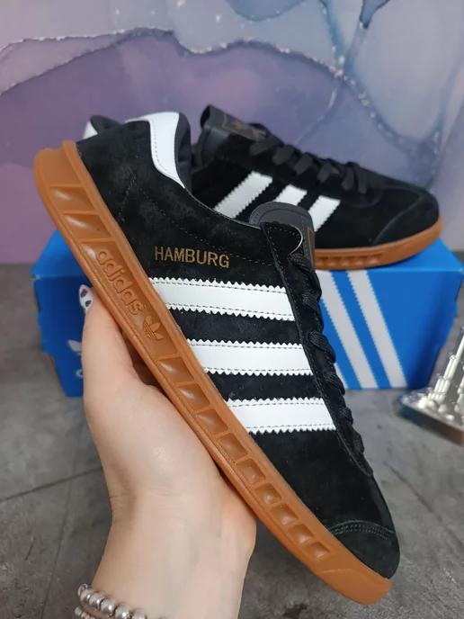 Кроссовки кеды из натуральной замши Adidas Hamburg