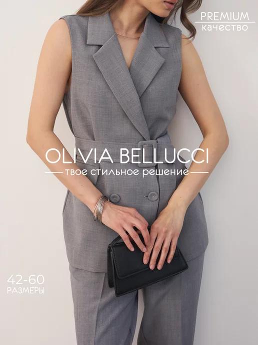 OLIVIA BELLUCCI | Костюм двойка с жилеткой брючный деловой вечерний офисный