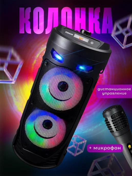 Портативная колонка Bluetooth с караоке