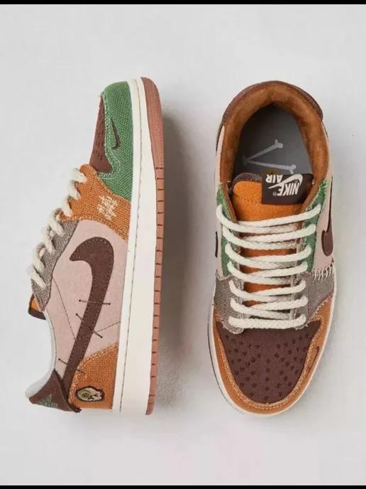 Кроссовки Nike Air Jordan low Travis Scott OG «Olive»