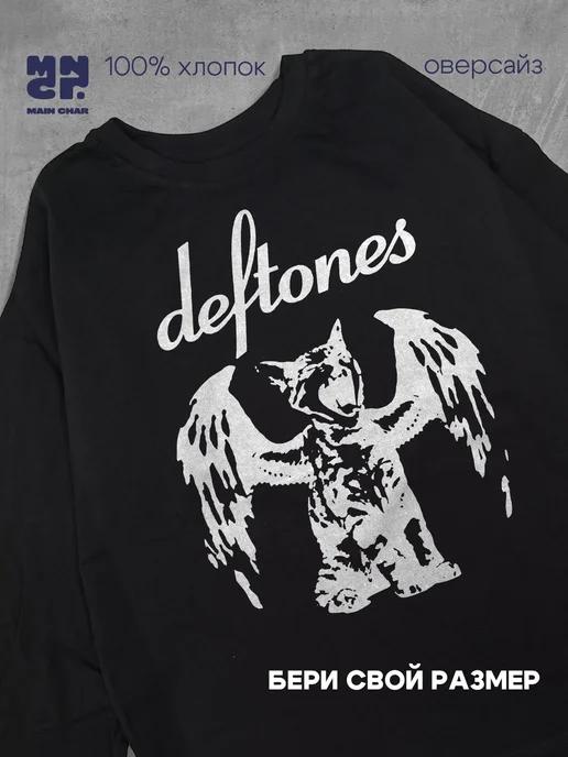 Лонгслив оверсайз с принтом группы DEFTONES