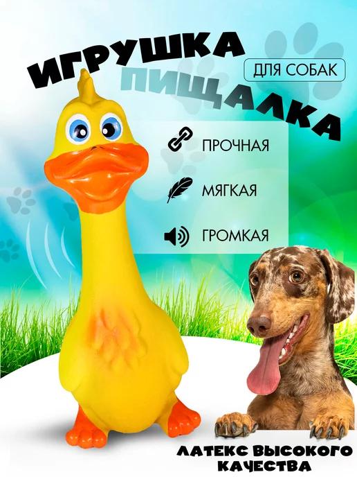 Игрушка утка для собак из латекса