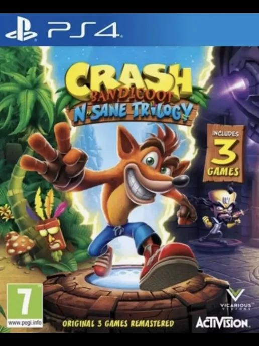 Игра Crash Bandicoot Trilogy для Sony Playstation PS4 PS5