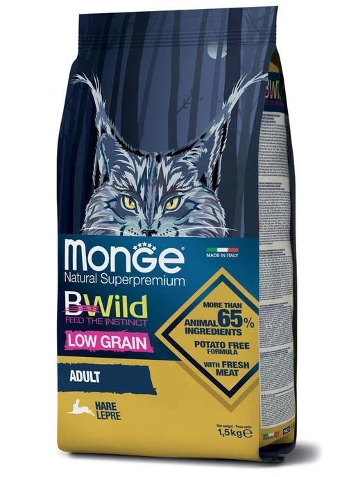 Bwild Low Grain Adult сухой корм для кошек с зайцем 1,5 кг