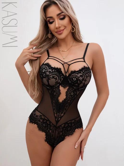 Kasumi lingerie | Боди кружевное с чашками пуш-ап