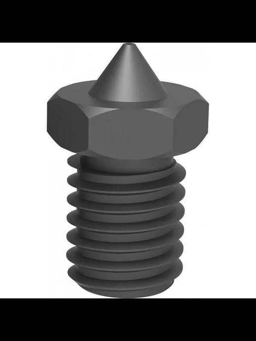 3D MSK | Сопло для 3d принтера v6 из закаленной стали 0.2 мм
