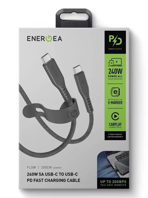 Кабель для зарядки Type-C, USB-C 3.2 240W 20Gbps 5A 2 м