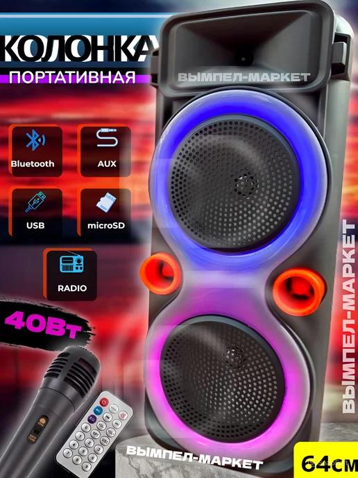 Колонка беспроводная bluetooth ZQS8802 караоке