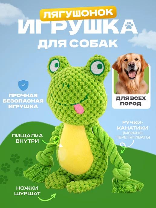 Игрушка для собак и щенков мелких, крупных пород - Лягушка