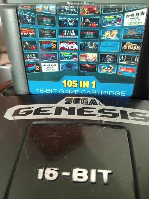 Игровой картридж Sega mega drive 16 bit 105 в 1